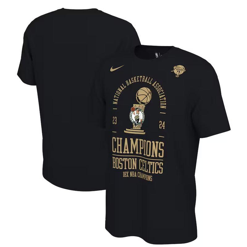 Men's Boston Celtics Black 18-Time Finals Champions Big & Tall Locker Room T-Shirt